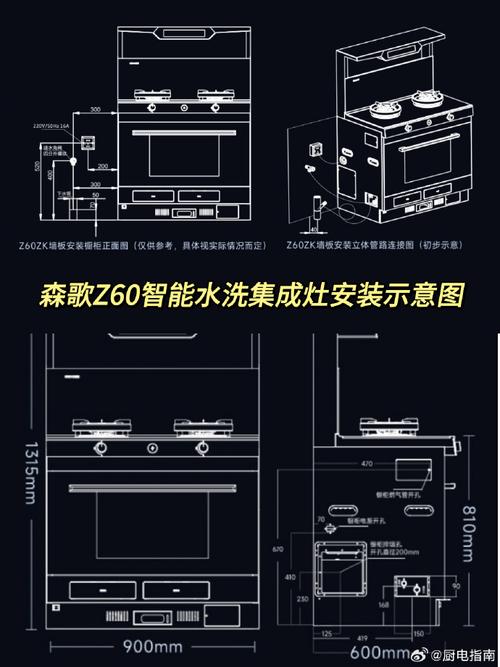 1,确定集成灶产品型号和尺寸确定好集成